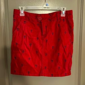Red Nautical skirt